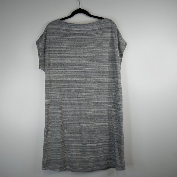 J. Crew Gray Drawstring Cord Waistband Cover Up Cotton Dress Size L - Picture 5 of 9
